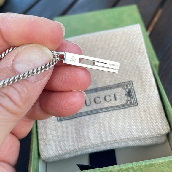 Gucci G necklace 925 silver, 18” - Picture 5 of 7